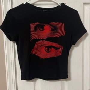 H&M stretchy baby tee with trippy eye design